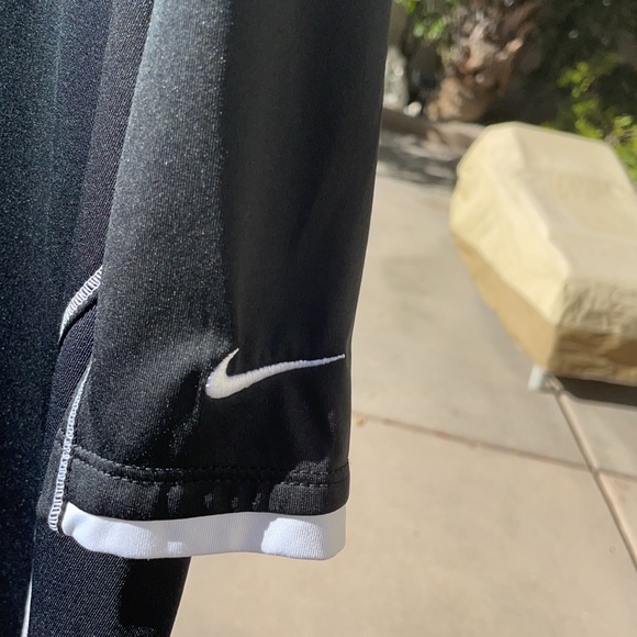 Nike Golf Shirt, Black w/White Detailing, Size XL, Worn Once, Like New - Picture 3 of 8